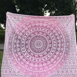 Pink and White Tapestry